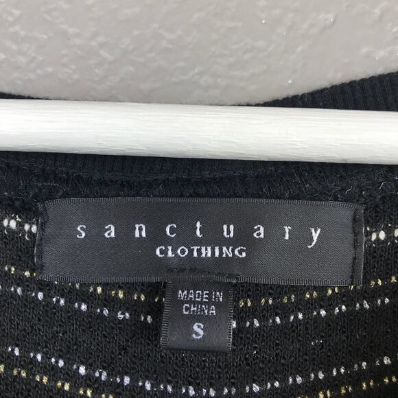 Sanctuary Side Zip metallic Accent Shift Shirt Dress Size Small - Picture 6 of 7